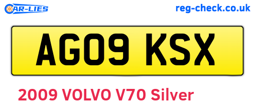 AG09KSX are the vehicle registration plates.