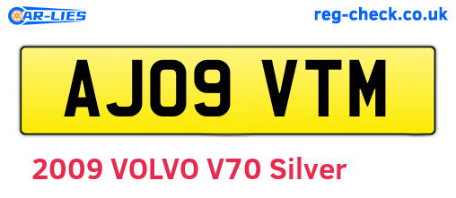 AJ09VTM are the vehicle registration plates.