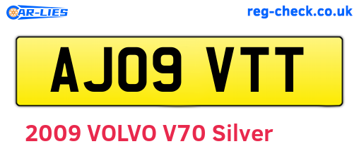 AJ09VTT are the vehicle registration plates.
