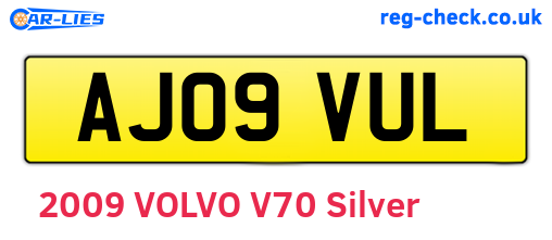 AJ09VUL are the vehicle registration plates.