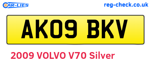 AK09BKV are the vehicle registration plates.