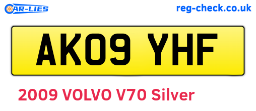 AK09YHF are the vehicle registration plates.