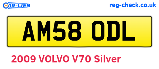 AM58ODL are the vehicle registration plates.