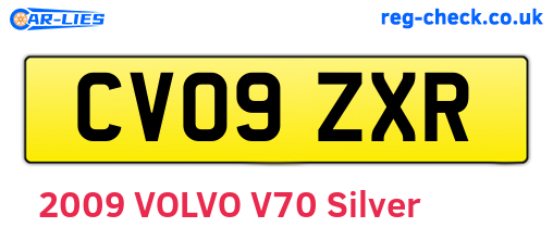 CV09ZXR are the vehicle registration plates.