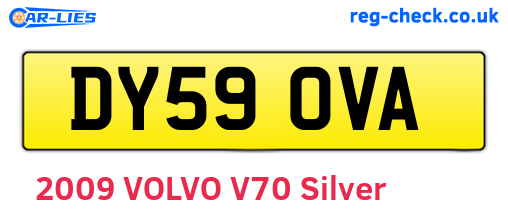 DY59OVA are the vehicle registration plates.