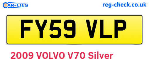 FY59VLP are the vehicle registration plates.