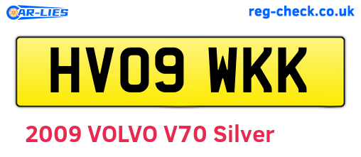 HV09WKK are the vehicle registration plates.