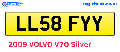 LL58FYY are the vehicle registration plates.