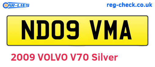 ND09VMA are the vehicle registration plates.