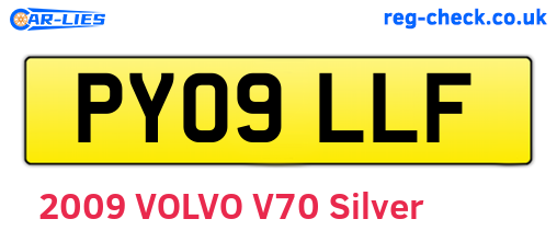 PY09LLF are the vehicle registration plates.