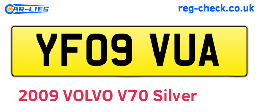 YF09VUA are the vehicle registration plates.