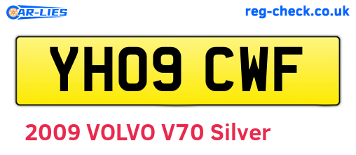 YH09CWF are the vehicle registration plates.