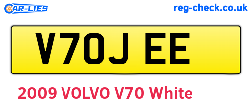 V70JEE are the vehicle registration plates.