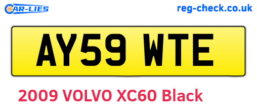 AY59WTE are the vehicle registration plates.