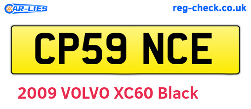 CP59NCE are the vehicle registration plates.