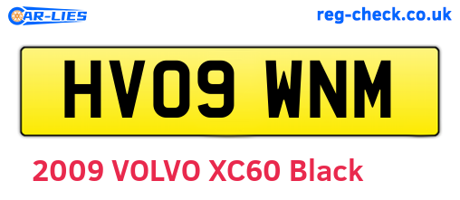 HV09WNM are the vehicle registration plates.