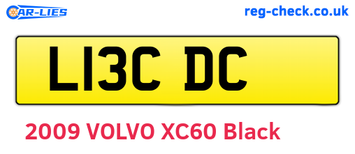 L13CDC are the vehicle registration plates.