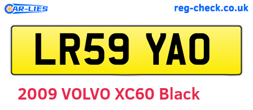 LR59YAO are the vehicle registration plates.