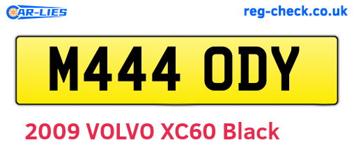 M444ODY are the vehicle registration plates.