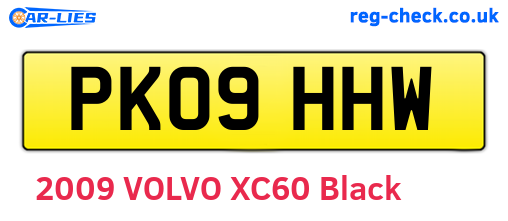 PK09HHW are the vehicle registration plates.
