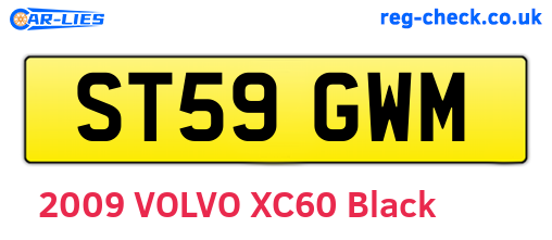 ST59GWM are the vehicle registration plates.