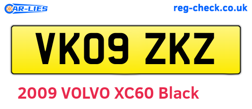 VK09ZKZ are the vehicle registration plates.