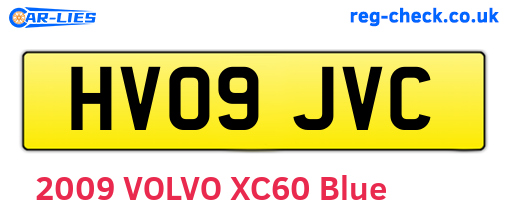 HV09JVC are the vehicle registration plates.
