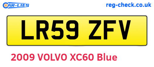 LR59ZFV are the vehicle registration plates.