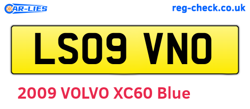 LS09VNO are the vehicle registration plates.