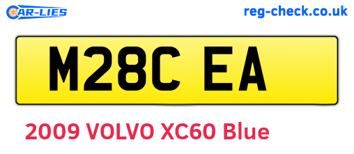 M28CEA are the vehicle registration plates.
