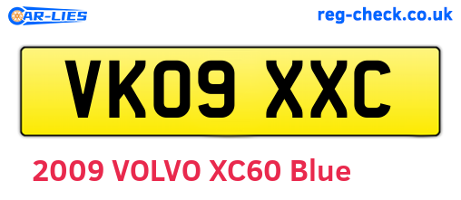 VK09XXC are the vehicle registration plates.