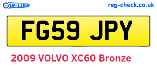FG59JPY are the vehicle registration plates.