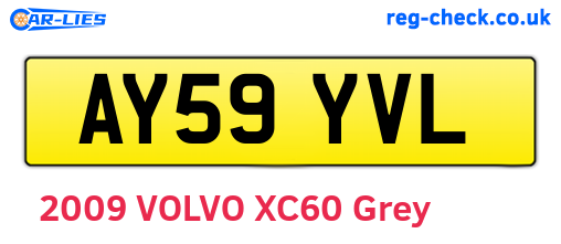 AY59YVL are the vehicle registration plates.