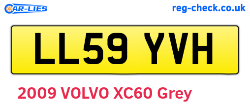 LL59YVH are the vehicle registration plates.
