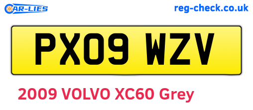 PX09WZV are the vehicle registration plates.