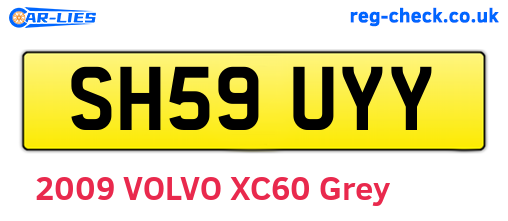 SH59UYY are the vehicle registration plates.