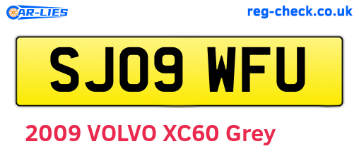 SJ09WFU are the vehicle registration plates.