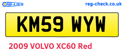 KM59WYW are the vehicle registration plates.