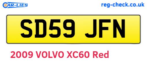 SD59JFN are the vehicle registration plates.