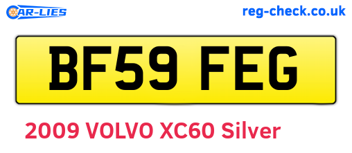 BF59FEG are the vehicle registration plates.