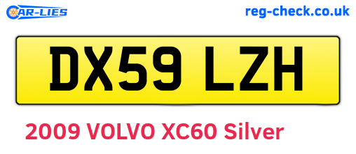DX59LZH are the vehicle registration plates.