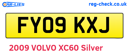 FY09KXJ are the vehicle registration plates.