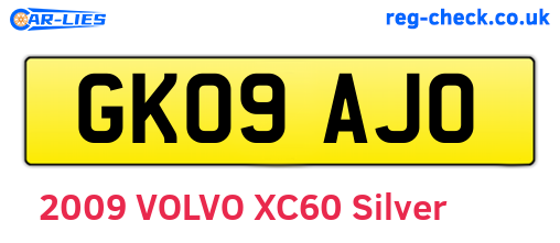 GK09AJO are the vehicle registration plates.