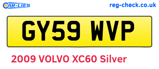 GY59WVP are the vehicle registration plates.