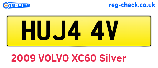 HUJ44V are the vehicle registration plates.