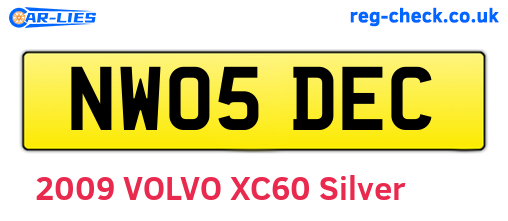 NW05DEC are the vehicle registration plates.