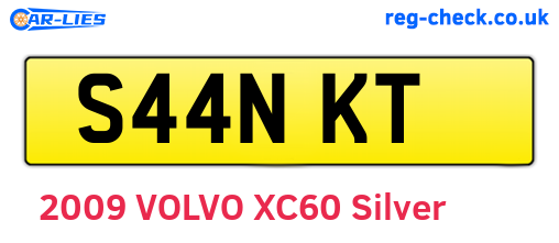 S44NKT are the vehicle registration plates.