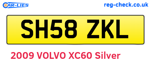 SH58ZKL are the vehicle registration plates.