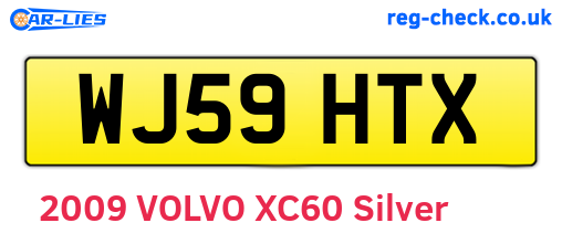 WJ59HTX are the vehicle registration plates.