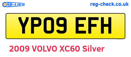 YP09EFH are the vehicle registration plates.